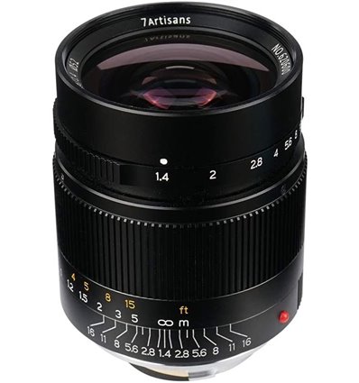 Obiettivo 7Artisans 28mm F1.4 nero compatibile mirrorless Leica M (A001B)