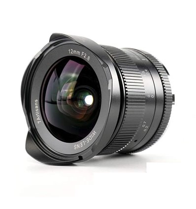 Obiettivo 7Artisans 12mm F2.8 APS-C nero compatibile fotocamere micro 4/3 (A604B)