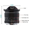 Obiettivo 7Artisans 12mm F2.8 APS-C nero compatibile fotocamere micro 4/3 (A604B)