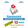 Garanzia Cover 12 mesi con massimale di copertura fino a 2000 euro - GARANZIA3 COVER