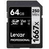 Lexar 64GB Professional 1677x 250mb/s Memoria SD
