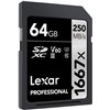 Lexar 64GB Professional 1677x 250mb/s Memoria SD