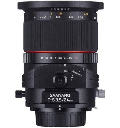 Obiettivo Samyang T-S 24mm f/3.5 ED AS UMC attacco Pentax