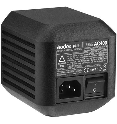 Godox AD400 PRO AC Power Adapter adattatore corrente da rete per flash