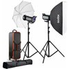 Godox QSII flash da studio kit 2x QS400II-C + accessori