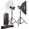 Godox QSII flash da studio kit 2x QS600II-C + accessori