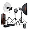 Godox QTII flash da studio kit 2x QT400IIM + 1x QT600IIM + accessori