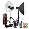 Godox QTII flash da studio kit 2x QT600IIM + accessori