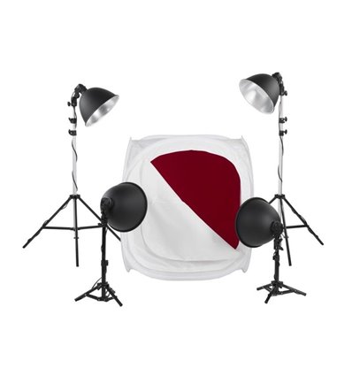 Quadralite LH-40 LED Kit Studio cubo luce 60X60 + 4 luci