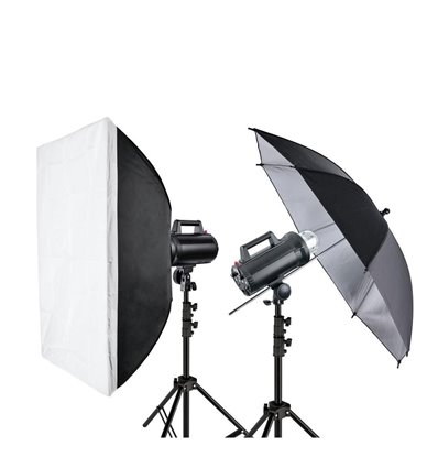 Quadralite Move X 300 Kit 2x flash da studio + 2x stativi