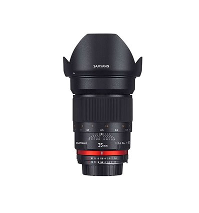 Obiettivo Samyang 35mm F1.4 attacco reflex Canon EF