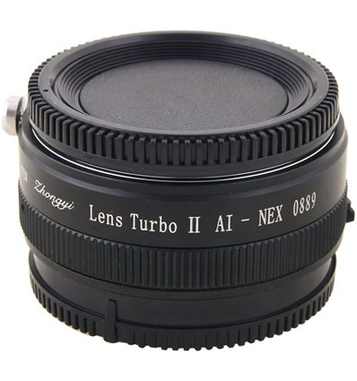 Zhongyi Mitakon Turbo adattatore II da obiettivo Nikon a mirrorless Sony