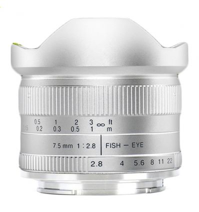 Obiettivo 7Artisans 7.5mm F2.8 APS-C per mirrorless Sony E-mount Silver