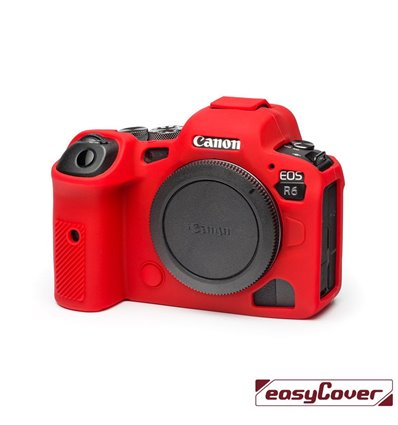 easyCover custodia protettiva in silicone rossa per Canon R5 / R6