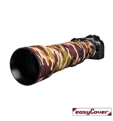 easyCover custodia in neoprene marrone mimetico per obiettivo Canon RF 800mm F/11 IS STM lens oak