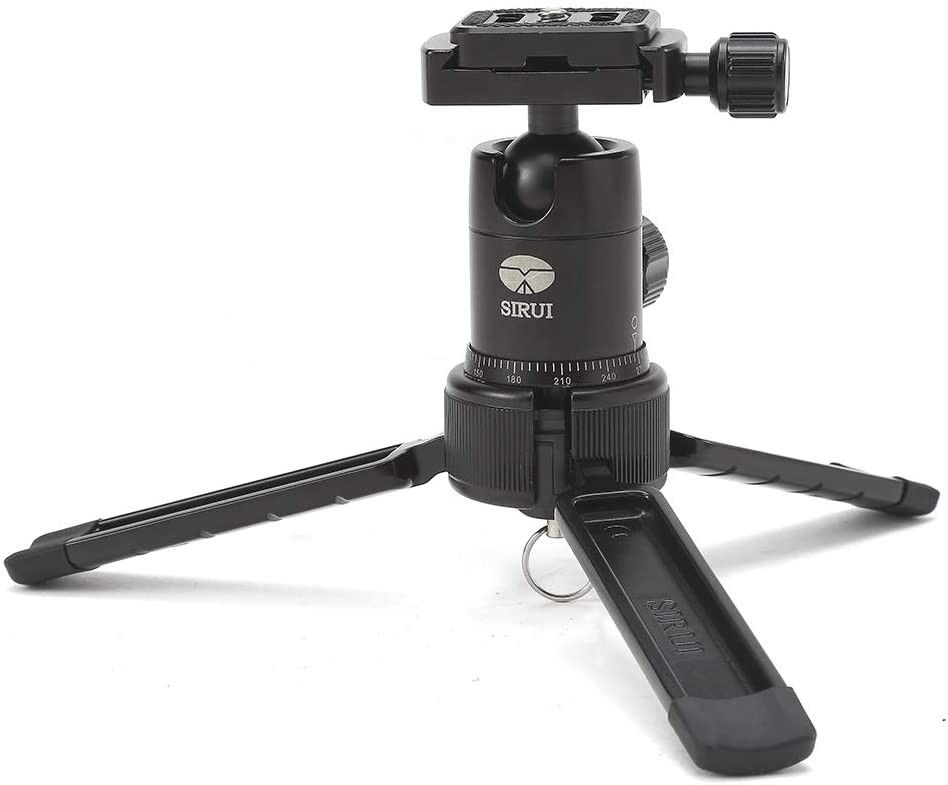 Treppiedi Da Tavolo CAMBOFOTO TL283 – Supporto Multifunzione Con Testa A Sfera 360° E Morsetto Ausiliario, Per Fotocamere, Luci E Smartphone