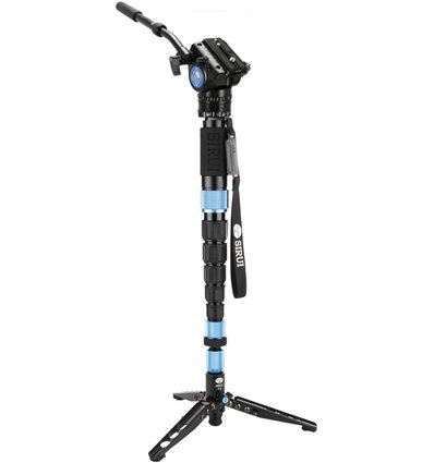 SIRUI P-426SR monopiede in carbonio con piedini e testa video VH-10X