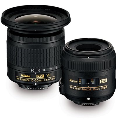 Kit obiettivi Nikon DX Paesaggio 10-20mm f/4.5-5.6 + macro 40mm f/2.8