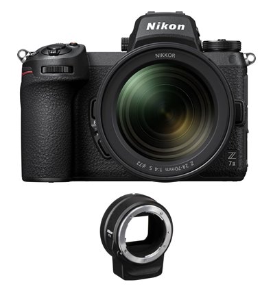 Fotocamera Mirrorless Nikon Z7 Mark II kit 24-70mm F4S [MENU ENG] + adattatore FTZ
