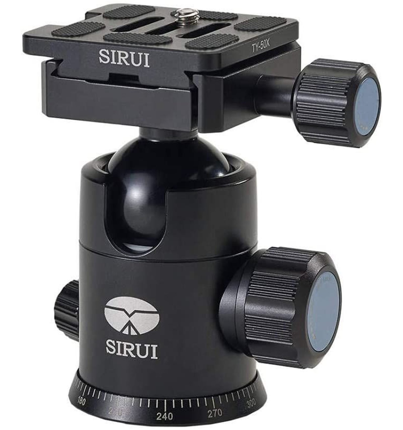 Fotopro Testa Per Treppiedi In Lega Di Alluminio Con Piastra A Sgancio Rapido, Maniglia Regolabile, Carico Max 3kg - Grigio