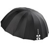 Quadralite Deep Space 105 ombrello parabolico argento e nero