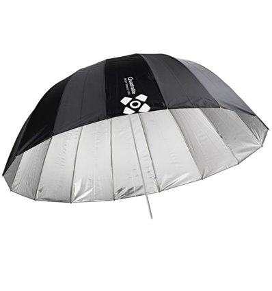 Quadralite Deep Space 130 ombrello parabolico argento e nero