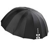 Quadralite Deep Space 130 ombrello parabolico argento e nero