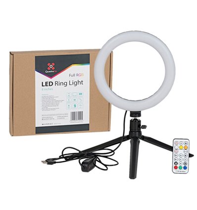 Quadralite Faretto LED circolare ring da 8''