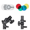 Quadralite SVL-400 Faretto LED 3 light kit studio fotografico (lampade + stativi + accessori)