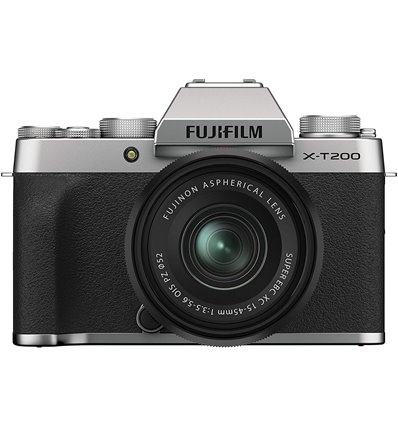 Fotocamera Mirrorless Fujifilm X-T200 Kit 15-45mm Silver PRONTA CONSEGNA