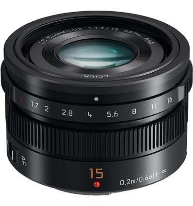 Obiettivo Panasonic LEICA DG SUMMILUX 15mm F/1.7 ASPH Nero - PRONTA CONSEGNA