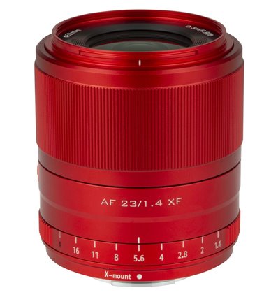 Obiettivo Viltrox AF 23mm f/1.4 Rosso Limited Edition per Fujifilm X