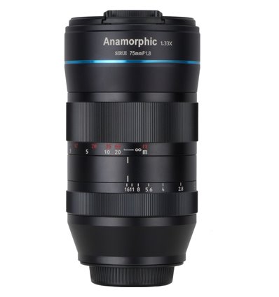 SIRUI Obiettivo 75mm f/1.8 1.33x Anamorfico per mirrorless Fujifilm X