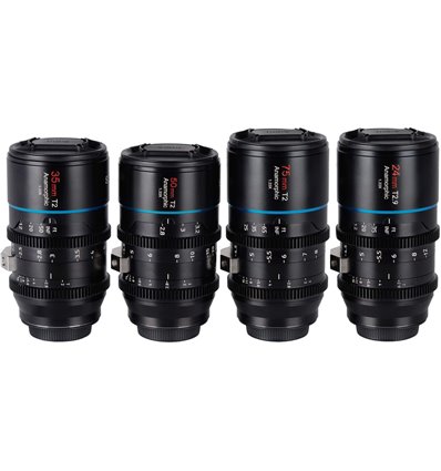 SIRUI Mars kit 4 obiettivi (24mm T2.9, 35mm T2, 50mm T2, 75mm T2) attacco micro quattro terzi