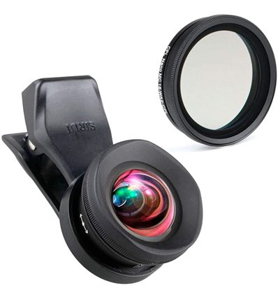 SIRUI Obiettivo grandangolare 18mm con filtro polarizzatore per smartphone