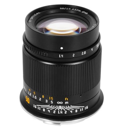 Obiettivo TTArtisan 50mm F1.4 per mirrorless Canon EOS R