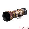 easyCover custodia protettiva marrone mimetico in neoprene per Canon RF 100-500mm lens oak