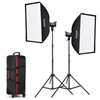 Godox SL-100Bi kit 2 faretti LED 2800-6500K + 2 stativi + softbox