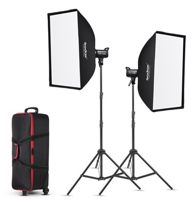 Godox SL-100D kit 2 faretti LED 5600k + 2 stativi + softbox