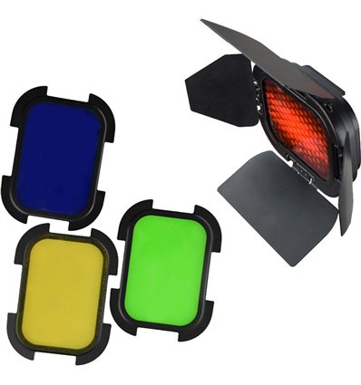 Godox griglia a nido d'ape + gelatine colorate BD07 per flash AD200
