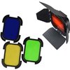 Godox griglia a nido d'ape + gelatine colorate BD07 per flash AD200