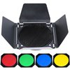 Godox BD-04 Barndoor Kit con gelatine e griglia a nido d'ape
