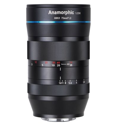 SIRUI Obiettivo 75mm f/1.8 1.33x Anamorfico per mirrorless Canon RF-Mount