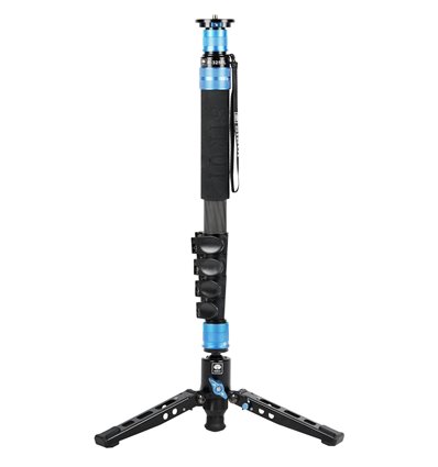 SIRUI P-325FL Monopiede in fibra di carbonio con base piedini di supporto