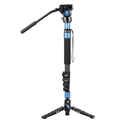 SIRUI P-325FL Monopiede in fibra di carbonio + base + testa video VA-5
