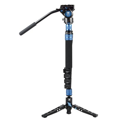 SIRUI P-325FS Monopiede in fibra di carbonio + base + testa video VA-5