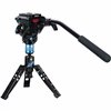 SIRUI P-325FS Monopiede in fibra di carbonio + base + testa video VA-5
