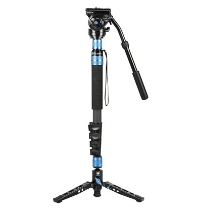 SIRUI P-325FL Monopiede in fibra di carbonio + base + testa video VH-10