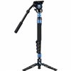 SIRUI P-325FS Monopiede in fibra di carbonio + base + testa video VH-10