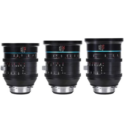 SIRUI Jupiter set obiettivi Macro (24mm - 35mm - 50mm T2) Full-frame Cine Canon EF-Mount